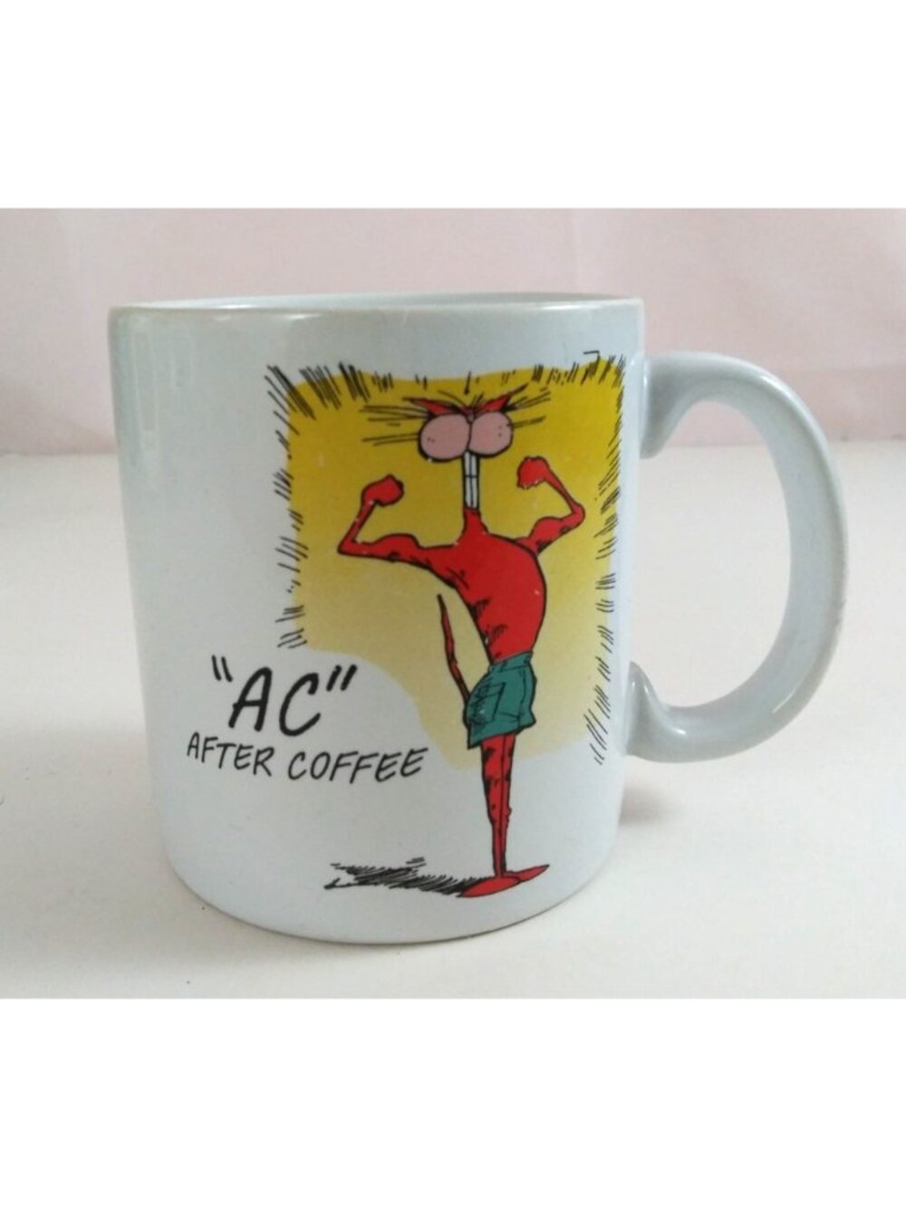 1994 American Greeting Opus N Bill Before Coffee After Coffee Novelty Coffee Cup